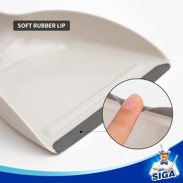 MR.SIGA Mini Dustpan and Brush Set, Portable Cleaning Brush and Dustpan Combo with Bamboo Handle, Black, 1 Set - Image 21